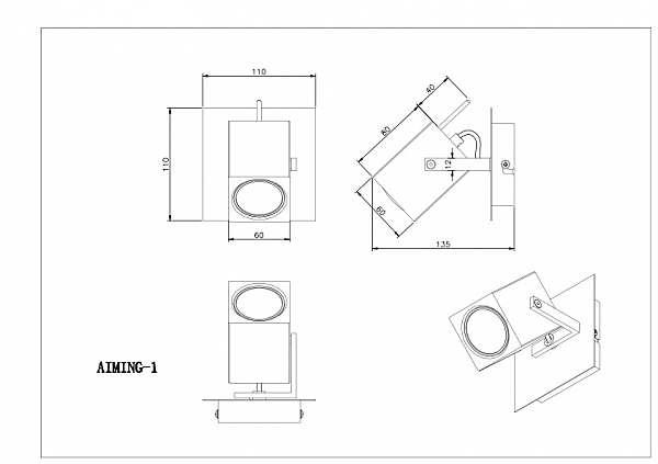 Светильник спот Leon 1220/1A