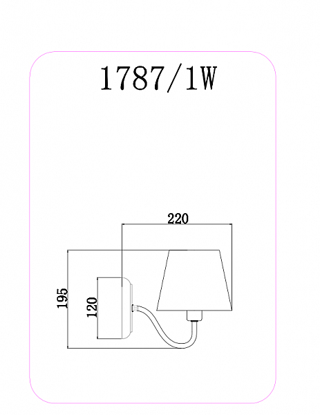 Настенное бра Mikele 1787/1W