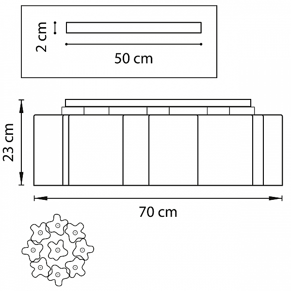 Потолочная люстра Nubi legno 802095