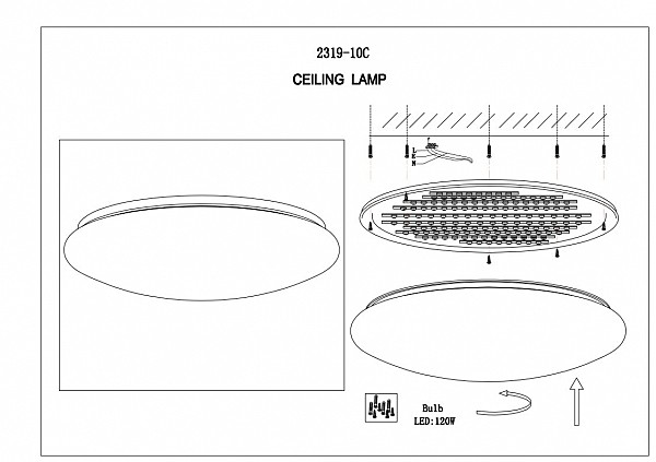 Светильник потолочный Luna 2319-10C