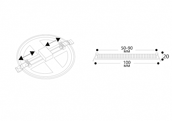 Встраиваемый светильник Mesura A7971PL-1WH