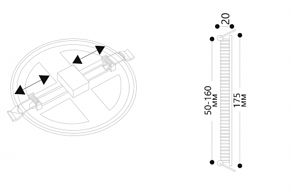 Встраиваемый светильник Mesura A7975PL-1WH