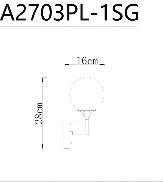 Настенное бра Marco A2703AP-1SG