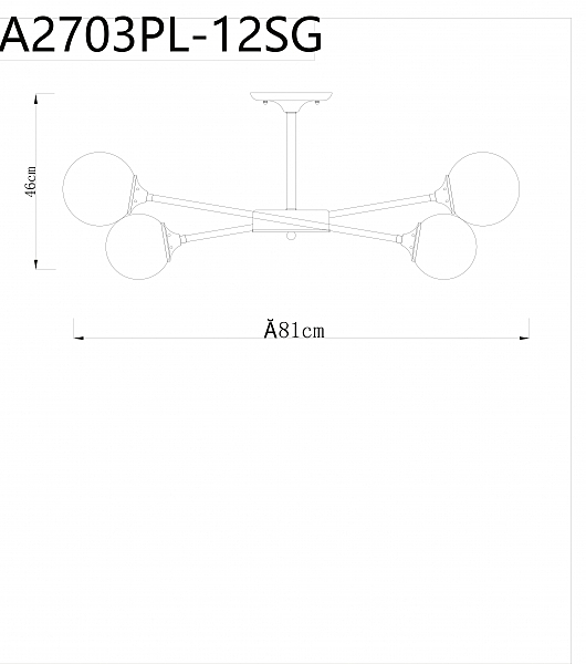 Потолочная люстра Marco A2703PL-12SG