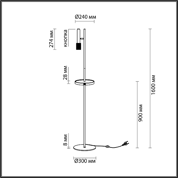 Торшер Mehari 4240/1F