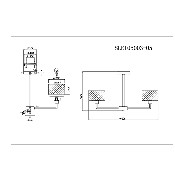 Потолочная люстра Belge SLE105003-05