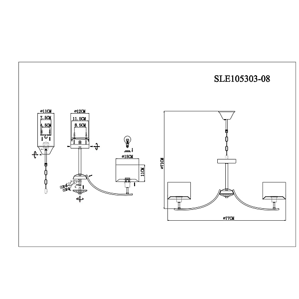 Подвесная люстра Linda SLE105303-08