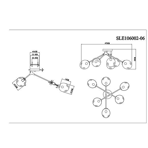 Потолочная люстра Marea SLE106002-06