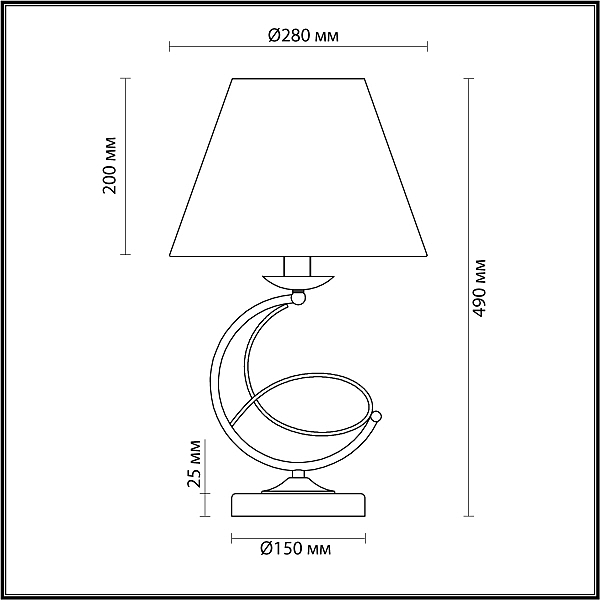Настольная лампа Fleur 4541/1T