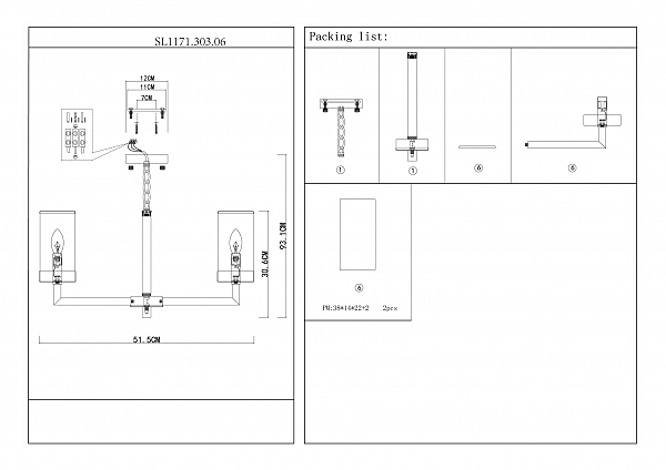 Подвесная люстра Masine SL1171.303.06
