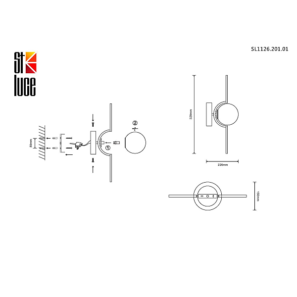 Настенное бра Forcio SL1126.201.01