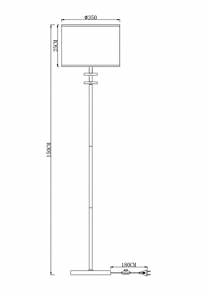 Торшер Furore A3990PN-1CC
