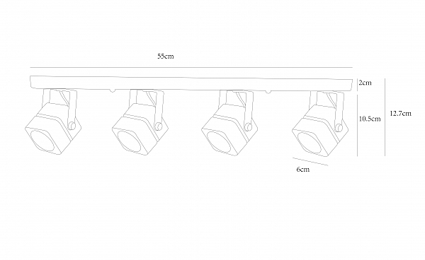 Светильник спот Misam A1315PL-4BK