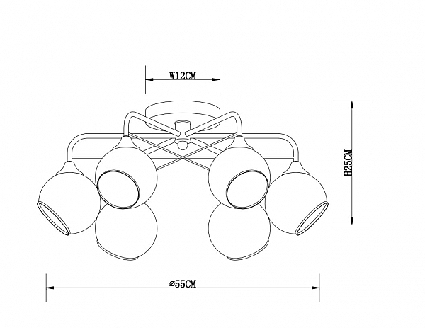 Потолочная люстра Miram A1521PL-6WH