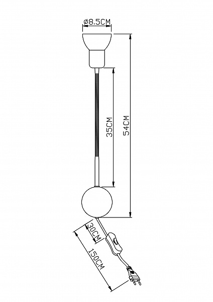 Настенный светильник Falena A3116AP-1WH