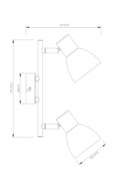 Светильник спот Falena A3117PL-2WH