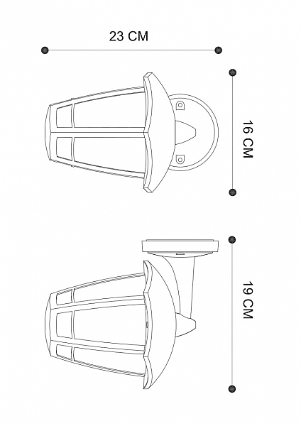 Уличный настенный светильник Enif A6064AL-1BK