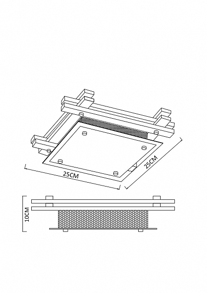 Светильник потолочный Archimede A6463PL-1BR