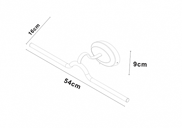Подсветка зеркал и полок Harry A7031AP-1CC