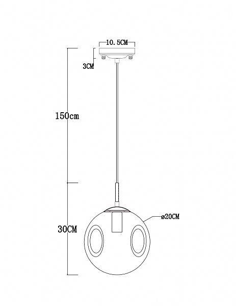 Светильник подвесной Tureis A9920SP-1BK