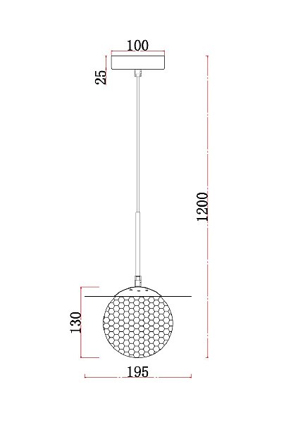 Светильник подвесной Roshni 3050-1P