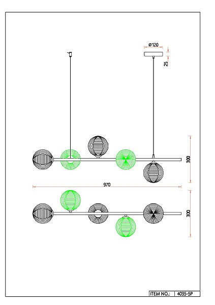 Подвесная люстра Infilato 4035-5P