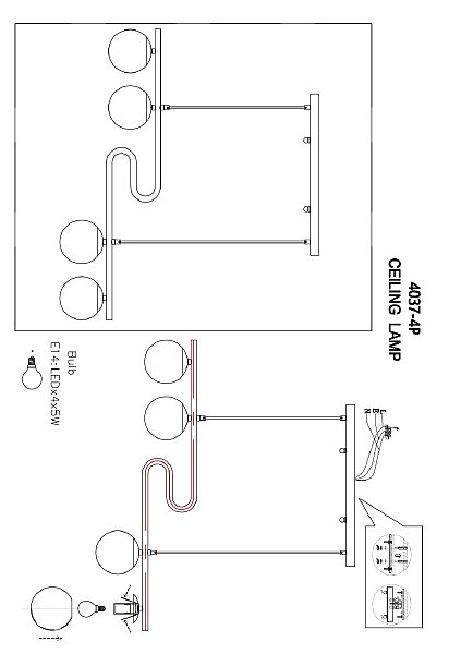 Подвесная люстра Collana 4037-4P