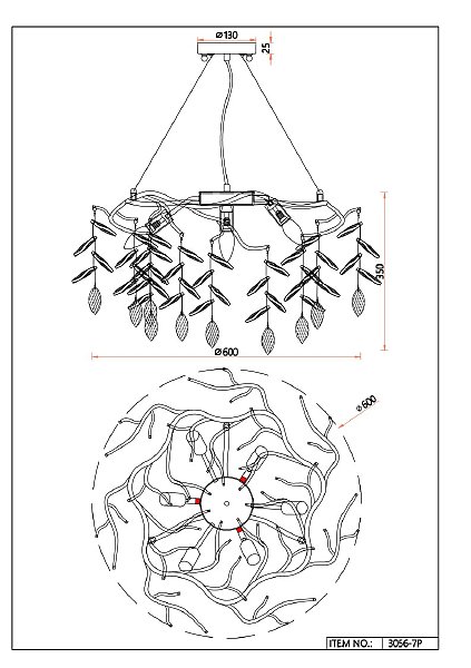 Подвесная люстра Brillo 3056-7P