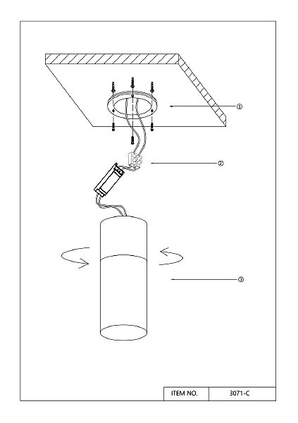 Накладной светильник Deepak 3071-1C
