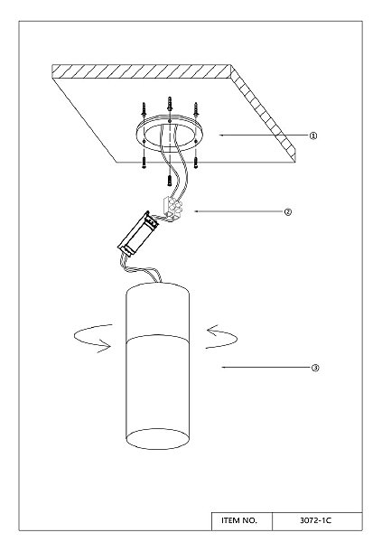 Накладной светильник Deepak 3072-1C