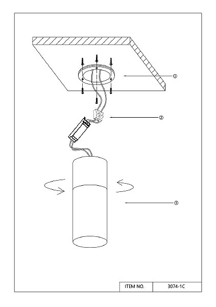 Накладной светильник Deepak 3074-1C