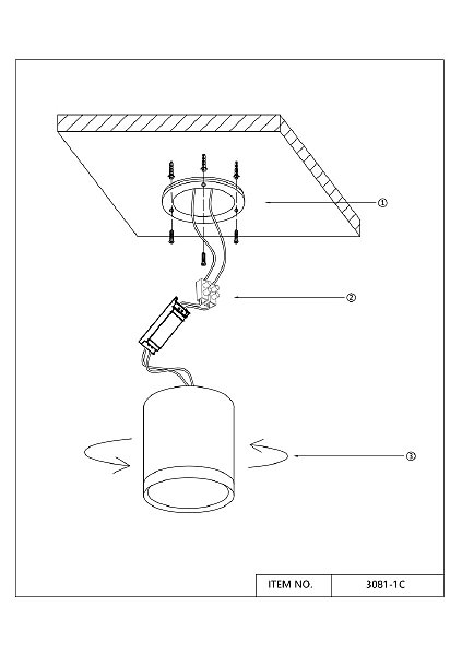 Накладной светильник Baral 3081-1C