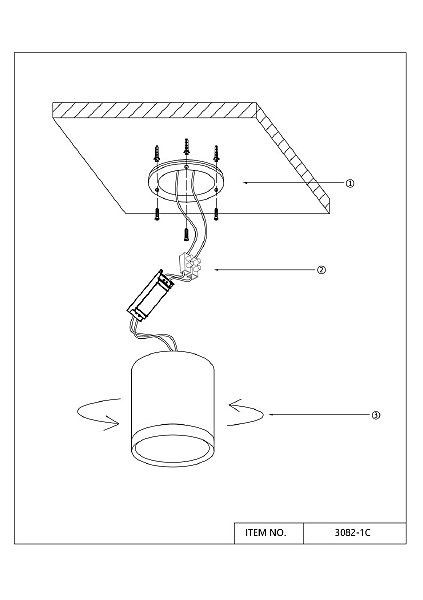 Накладной светильник Baral 3082-1C