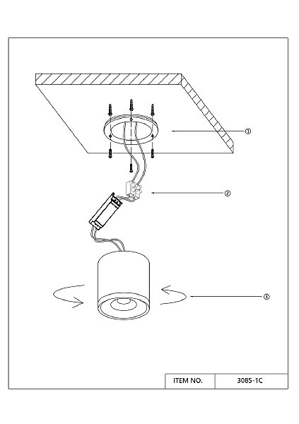 Накладной светильник Prakash 3085-1C