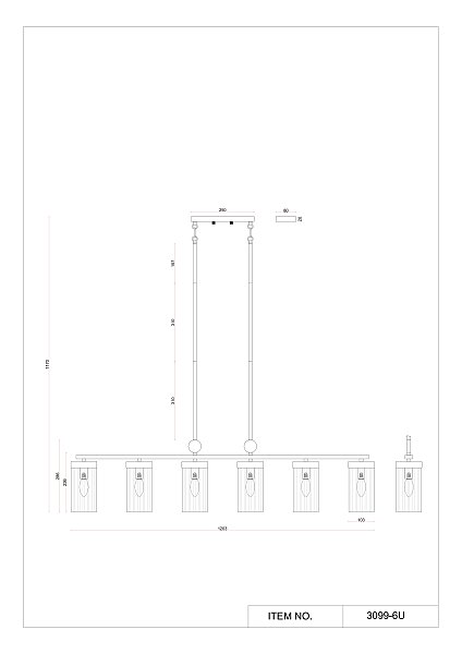 Люстра на штанге Radiales 3099-6U