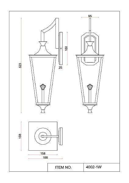 Настенное бра Lampion 4002-1W