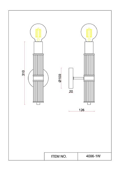 Настенное бра Cedit 4006-1W