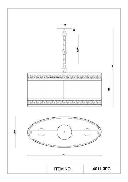 Подвесная люстра Exortivus 4011-3PC