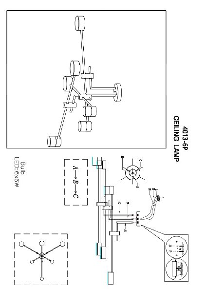 Потолочная люстра Modul 4013-6P