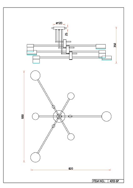 Потолочная люстра Modul 4013-6P