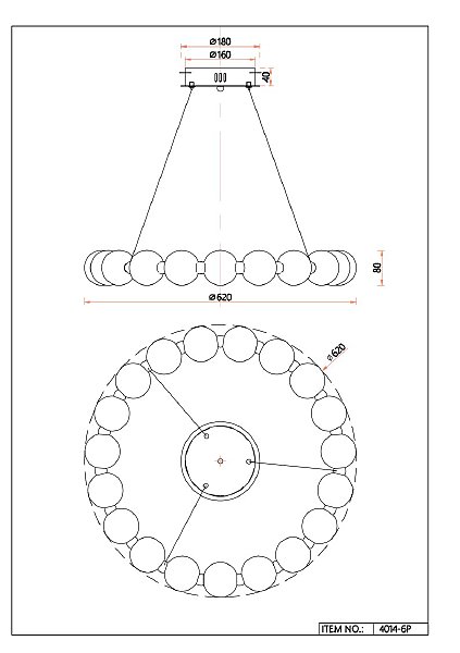 Подвесная люстра Gubbare 4014-6P