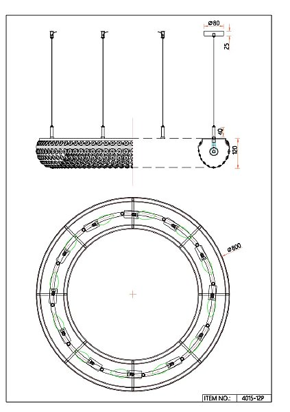 Подвесная люстра Monilibus 4015-12P
