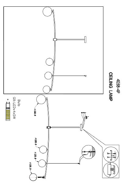 Светильник подвесной Equilibrium 4038-4P