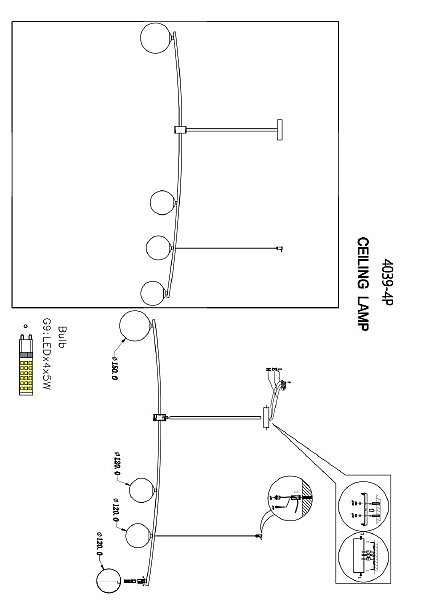 Светильник подвесной Equilibrium 4039-4P