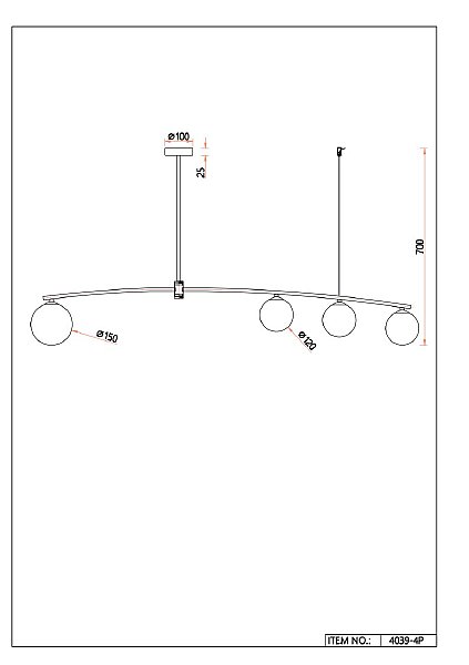 Светильник подвесной Equilibrium 4039-4P