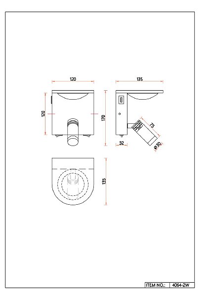 Настенный светильник Twin 4064-2W