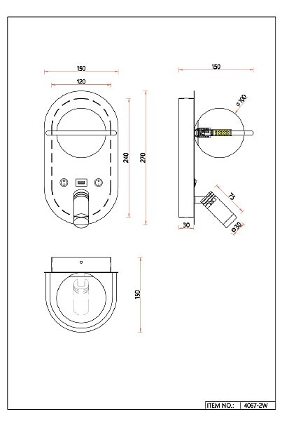 Настенный светильник Twin 4067-2W