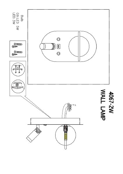 Настенный светильник Twin 4067-2W