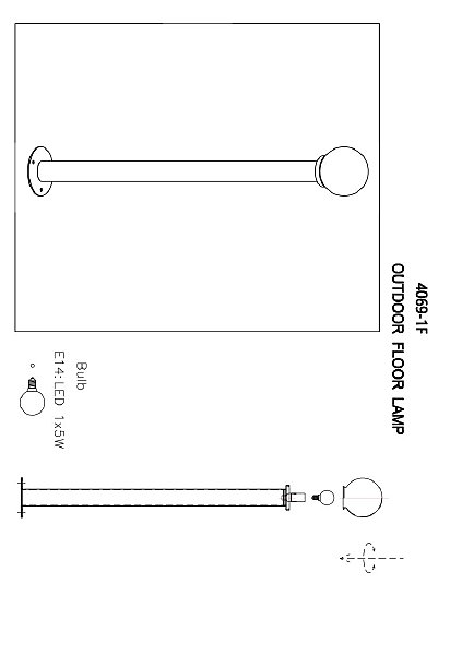 Уличный наземный светильник Ballito 4069-1F
