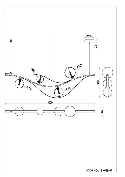 Подвесная люстра Carina 4059-4P